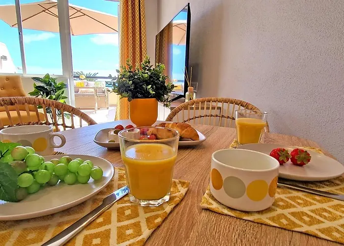 Apartman Sol, Morro Jable, Meerblick, Klimaanlage, Pool