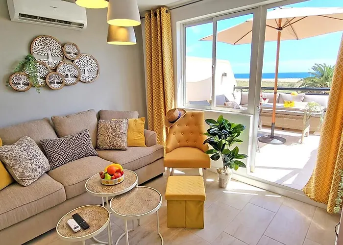 Sol, Morro Jable, Meerblick, Klimaanlage, Pool Apartman *